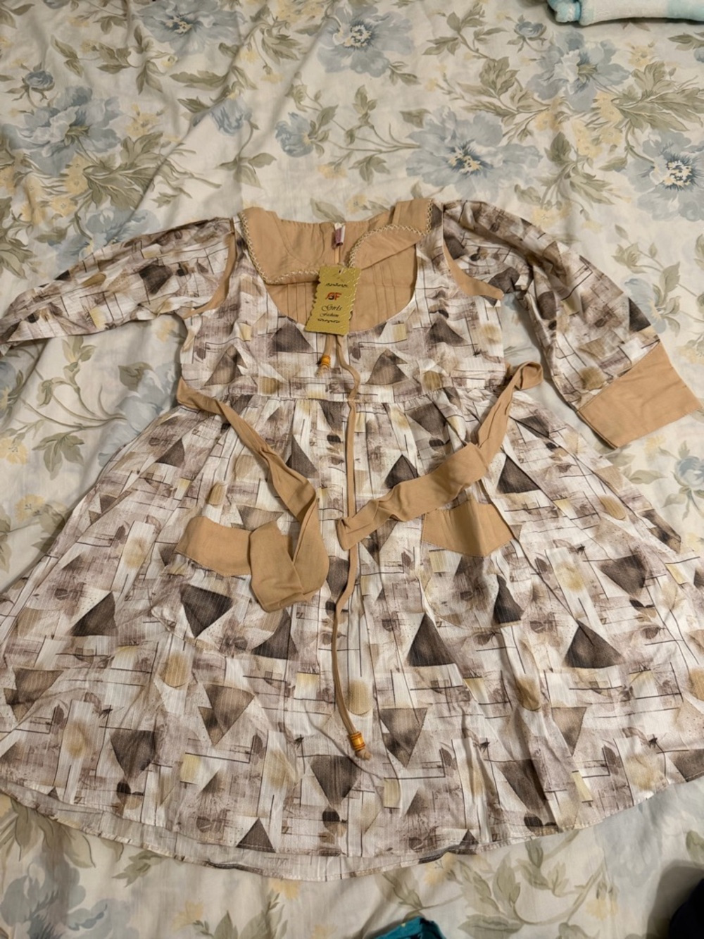 Stylish Kids Geometric Print Dress